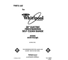 Whirlpool RF391PXXW0 front cover diagram
