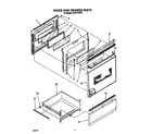 Whirlpool RF391PXXW0 door and drawer diagram