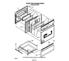 Whirlpool RF377PXXW0 door and drawer diagram