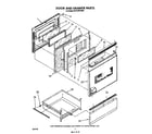 Whirlpool RF375PXXW0 door and drawer diagram