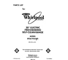 Whirlpool RF361PXXW0 front cover diagram