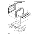 Whirlpool RF3600XXW0 door and drawer diagram