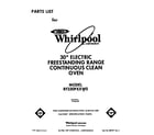 Whirlpool RF330PXXW0 front cover diagram