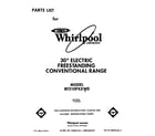 Whirlpool RF310PXXW0 front cover diagram