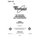 Whirlpool RF365PXWW0 front cover diagram
