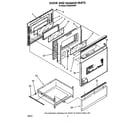Whirlpool RF365PXWW0 door and drawer diagram