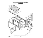 Whirlpool RM988PXVW5 microwave door and latch diagram