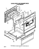 Oven door and drawer
