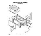 Whirlpool RM988PXVW4 microwave door and latch diagram