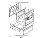 Whirlpool RM996PXVW3 oven door and drawer diagram