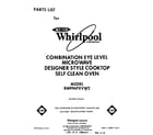 Whirlpool RM996PXVW2 front cover diagram
