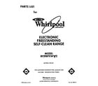 Whirlpool RF398PXWW2 front cover diagram