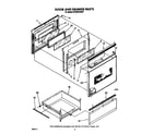 Whirlpool RF398PXWW2 door and drawer diagram