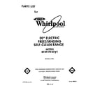 Whirlpool RF391PXWW1 front cover diagram