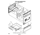 Whirlpool RF387PXWW2 door and drawer diagram