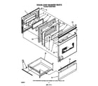 Whirlpool RF385PCWW2 door and drawer diagram