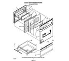 Whirlpool RF377PXWW2 door and drawer diagram