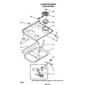 Whirlpool RF375PXWW2 cooktop diagram