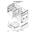 Whirlpool RF375PXWW2 door and drawer diagram