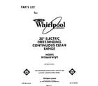 Whirlpool RF3365XWW2 front cover diagram