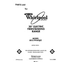 Whirlpool RF317PXWW2 front cover diagram