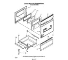 Whirlpool RF317PXWW2 door and drawer diagram
