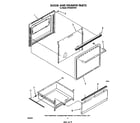 Whirlpool RF3620XVW3 door and drawer diagram