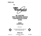 Whirlpool RF330PXVW3 front cover diagram