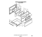 Whirlpool RF3300XVW3 door and drawer diagram