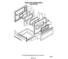 Whirlpool RF3100XVW3 door and drawer diagram