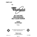 Whirlpool RF375PXWW1 front cover diagram