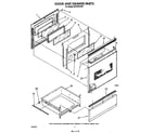 Whirlpool RF375PXVW1 door and drawer diagram