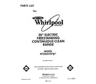 Whirlpool RF3365XWW1 front cover diagram