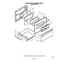 Whirlpool RF3365XWW1 door and drawer diagram