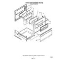 Whirlpool RF3300XVW2 door and drawer diagram