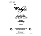Whirlpool RF395PXWW1 front cover diagram