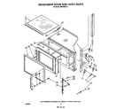Whirlpool RM278BXV4 microwave door and latch diagram
