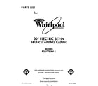 Whirlpool RS677PXV1 front cover diagram