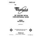 Whirlpool RS6100XVW1 front cover diagram