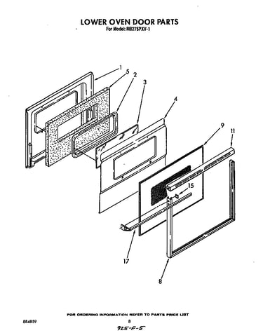 Lower oven door