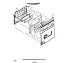 Whirlpool RB266PXV2 oven door diagram