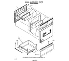 Whirlpool RF387PXWW1 door and drawer diagram