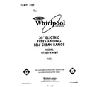 Whirlpool RF385PXWW1 front cover diagram