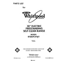 Whirlpool RF385PCWW1 front cover diagram