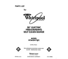 Whirlpool RF3620XVW2 front cover diagram