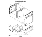 Whirlpool RF360BXWW1 door and drawer diagram