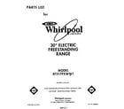 Whirlpool RF317PXWW1 front cover diagram