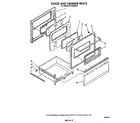 Whirlpool RF3100XVW2 door and drawer diagram