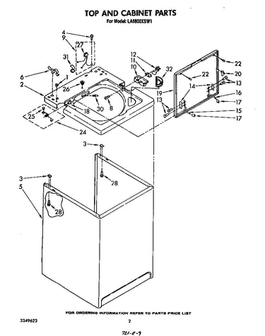 Top and cabinet