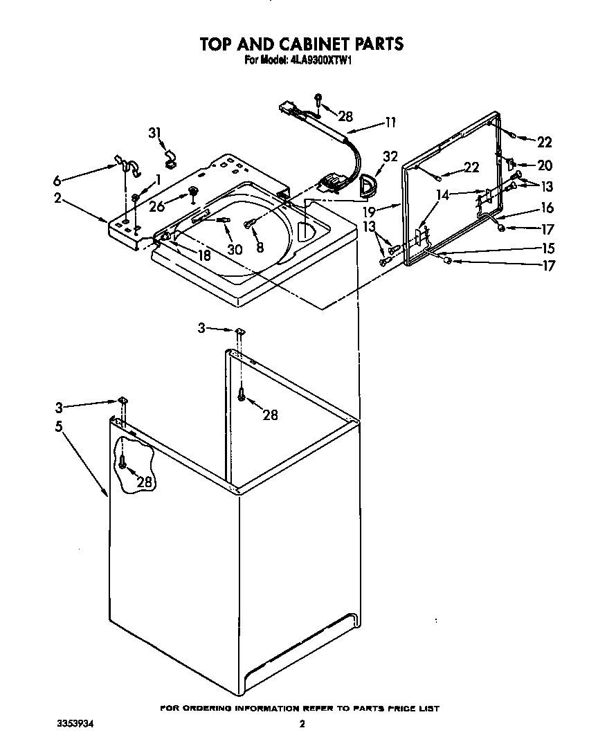 Top and cabinet